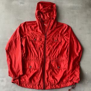 Eddie Bauer Jacket Womens medium‎ Red Light Weight Packable hooded hiking